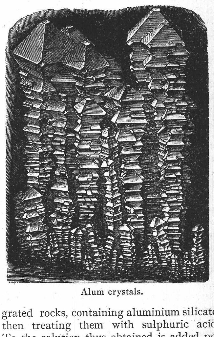 Alum crystals