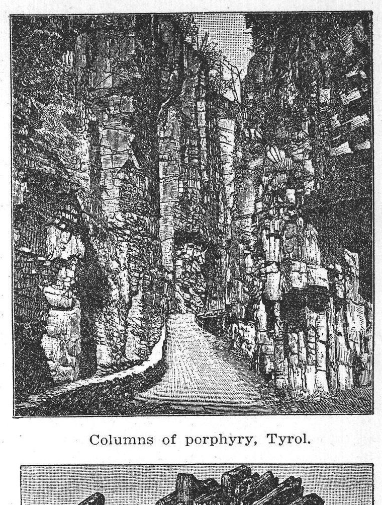 Columns of porphyry, Tyrol. Basalt