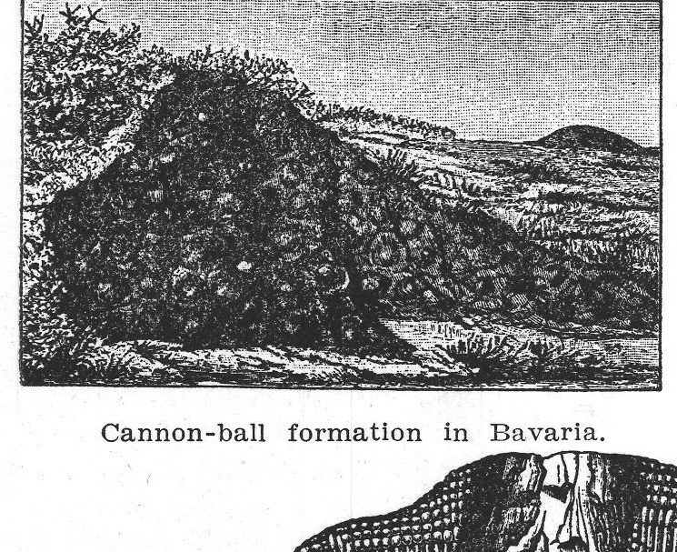 Cannon-ball formation in Bavaria. Basalt