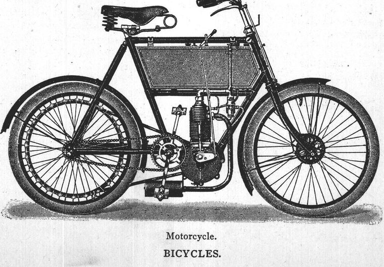 Motorcycle. Bicycles
