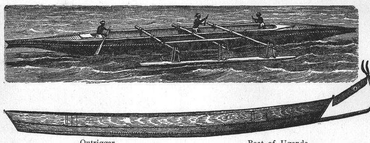 Outrigger. Boat of Uganda