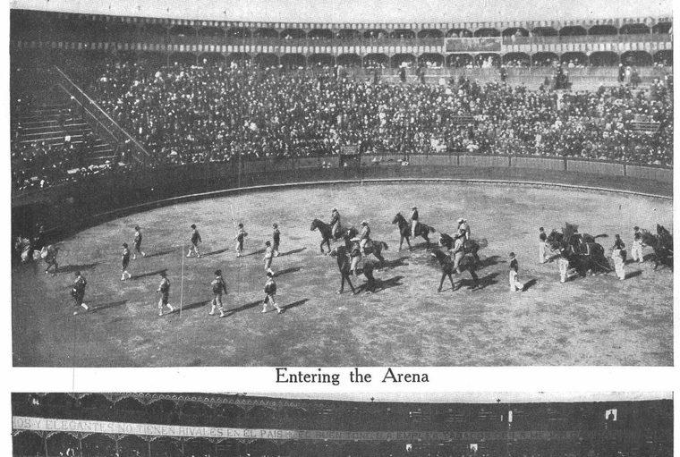 Entering the Arena. Bull fighting