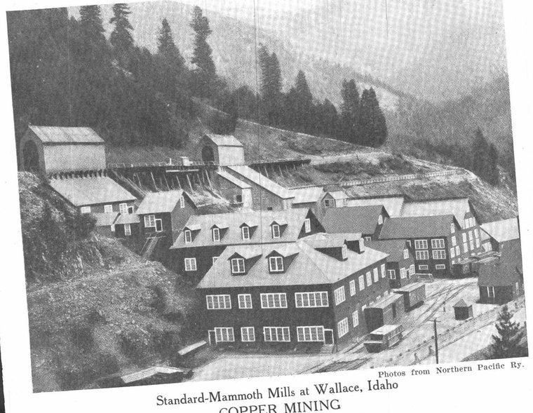 Standard-Mammoth Mills at Wallace, Idaho. Copper Mining