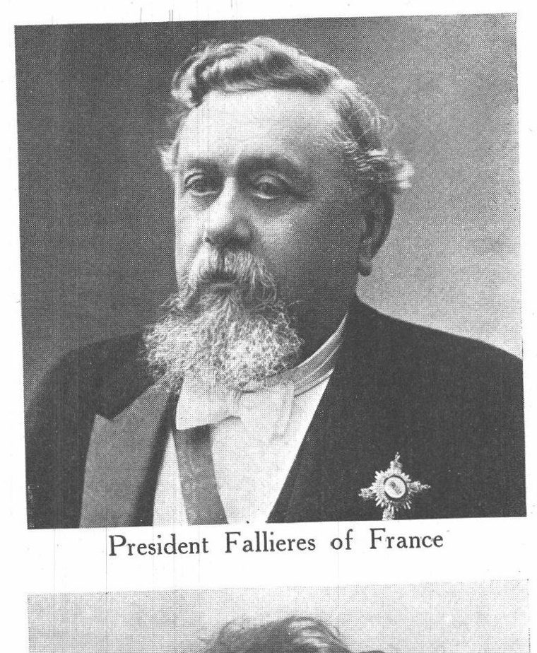 President Fallieres of France. Europe rulers