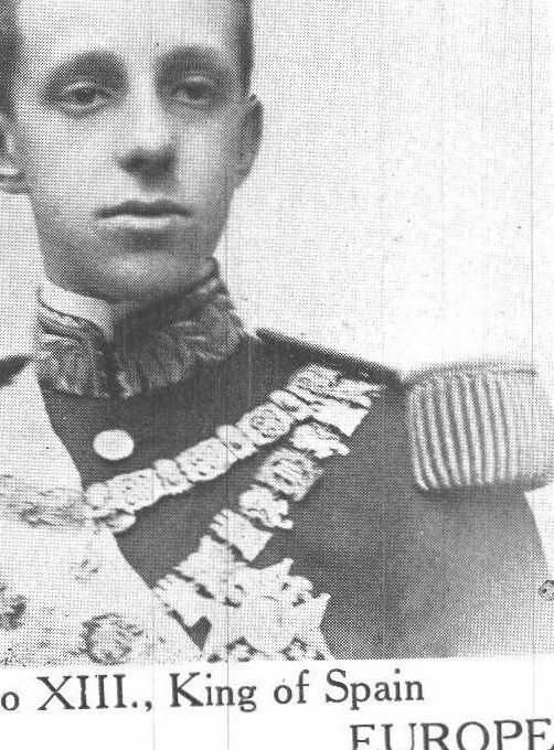 Alfonso XIII, King of Spain. Europe rulers