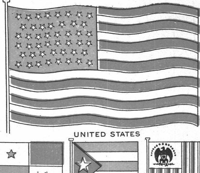 United States. Cuba. Flags of all nations