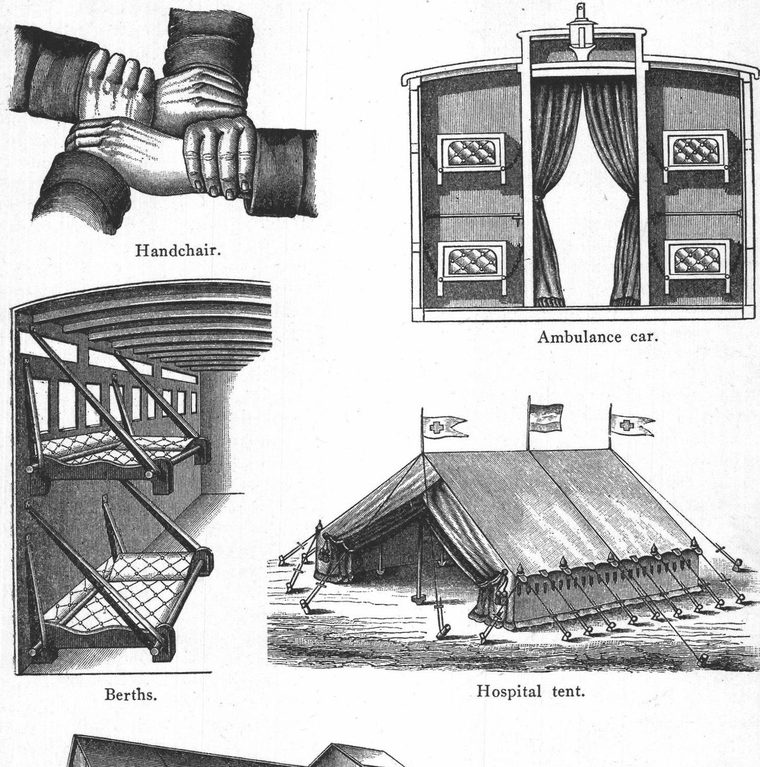 Berths. Hospital tent. Hospital field service