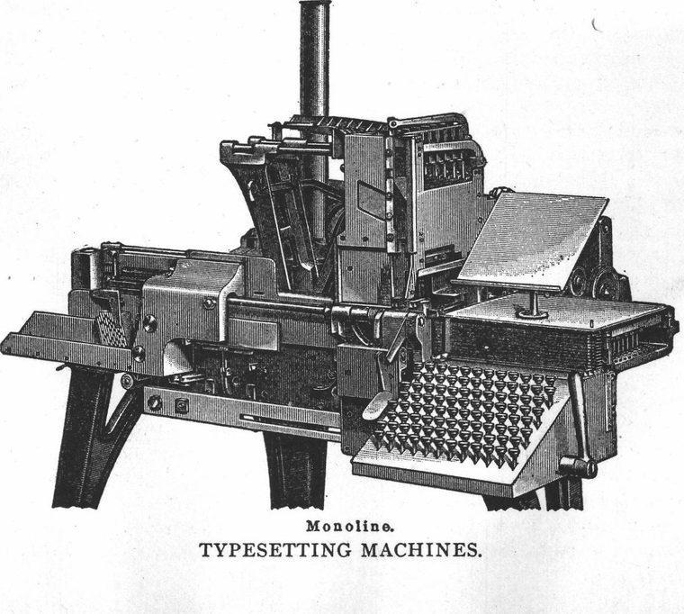 Monoline. Typesetting machines