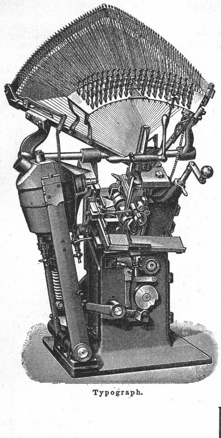 Typograph. Typesetting machines