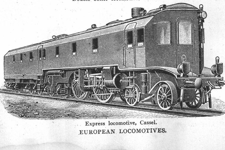 Express locomotive, Cassel. European locomotives