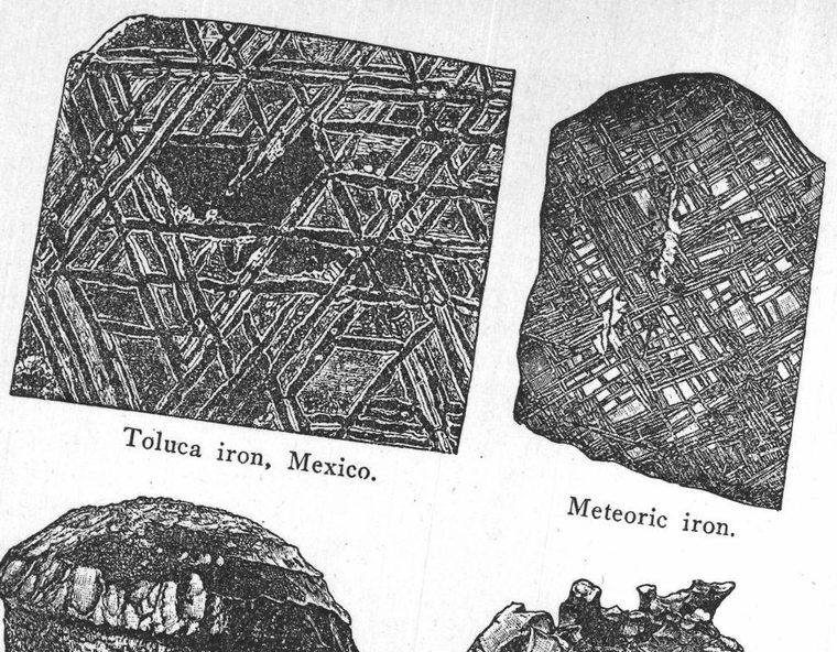 Meteoric iron. Meteorites