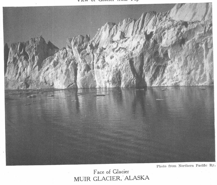Face of Glacier. Muir Glacier, Alaska. Mountain
