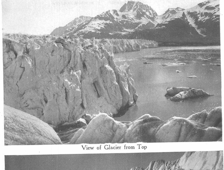 View of Glacier from Top. Muir Glacier, Alaska