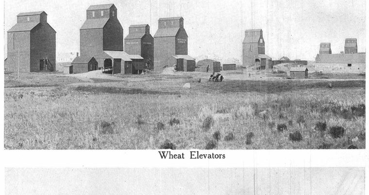 Wheat Elevators. North Dakota scenes