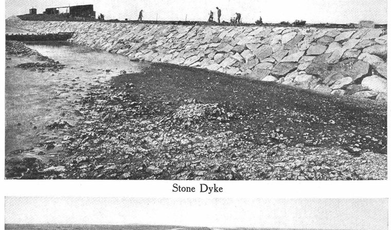Stone Dyke. Reclaiming land from the North Sea