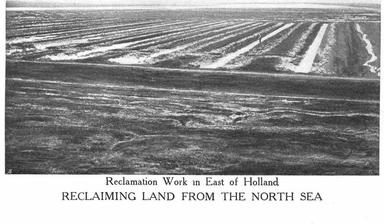 Reclamation Work in East of Holland. Reclaiming land from the North Sea. Netherlands