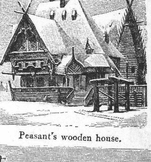Peasant's wooden house. Russian civilization
