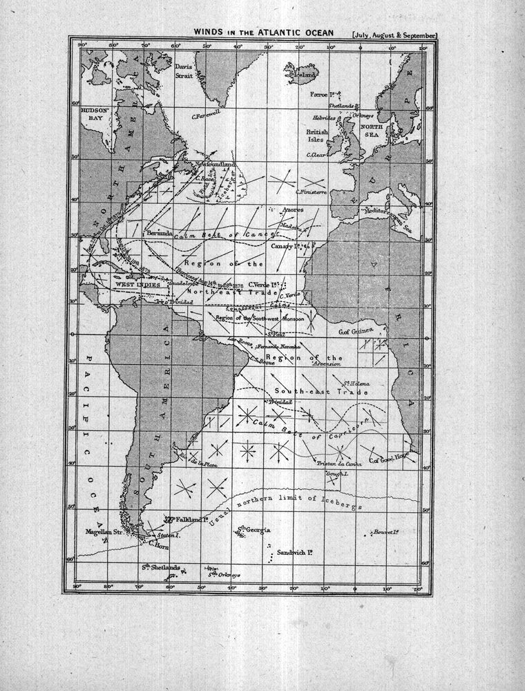 Winds in the Atlantic Ocean — July, August and September
