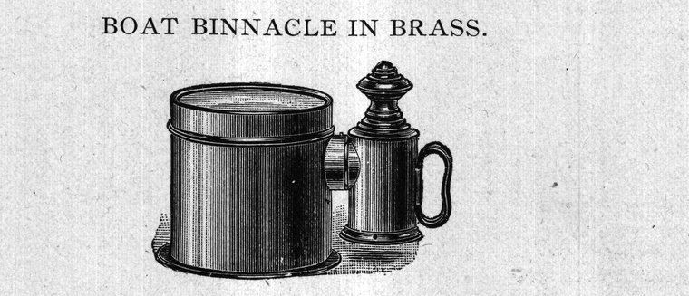Boat binnacle in brass