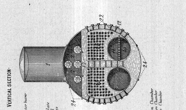 Boiler — vertical section