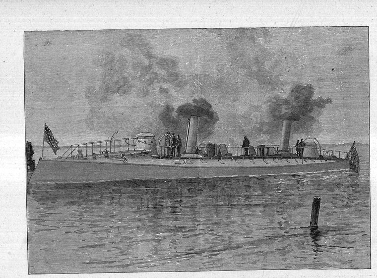 Torpedo boat at speed